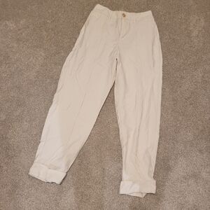 Target A New Day Womens Rayon Paperbag Cream Pants Size 6
